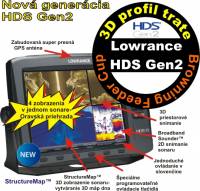 Sonar Lowrance HDS - vytváral 3D profil trate pre feder preteky 