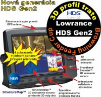 Sonar Lowrance HDS - vytvral 3D profil trate pre feder preteky 